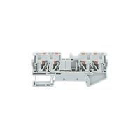 Lot de 10 connecteurs électriques à 4 conducteurs PT4-QU, à insertion rapide, double traversée, PT 4 QUATTRO, borniers for rail DIN PT 4-QU(PT4-QU GRAY)