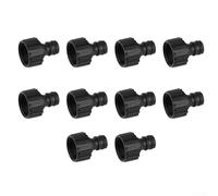 Lot de 10 connecteurs en plastique pour conduits d'eau et robinets, accessoires de joint de tétine anti-fuite adaptés pour l'irrigation du jardin et le lavage des véhicules
