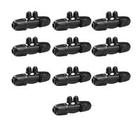 Lot de 10 connecteurs en T barbelés, 1,27 cm à 6,35 mm, raccord réducteur anti-chute, adaptateur d'irrigation goutte à goutte pour serre de jardin, pelouse (tee à 4 voies)