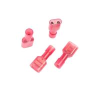 Lot de 10 connecteurs femelles en nylon, 16-14 AWG, cosses à fourche en laiton for des connexions électriques fiables.(Red)