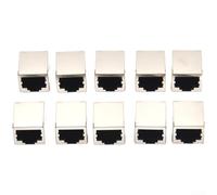 Lot de 10 connecteurs femelles RJ45 pour 8P8C pour montage sur circuit imprimé - Convient pour la conception d'interface réseau et le développement de systèmes embarqués