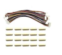 Lot de 10 connecteurs micro JST GH 10 broches 1,25 mm mâle vers mâle, câble de connecteur terminal GH1,25 15 cm 28 AWG
