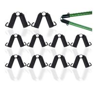 Lot de 10 connecteurs noirs de type B pour cadre d'escalade de jardin - Pour tiges de vigne (11 mm)
