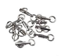 Lot de 10 connecteurs pivotants de pêche solides avec rotation optimisée pour une meilleure action du leurre et l'efficacité de la gestion de la ligne (3.5# avec boucle)