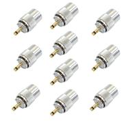 Lot de 10 connecteurs PL259 PNI pour câble RG213, broche centrale plaquée or 9 mm