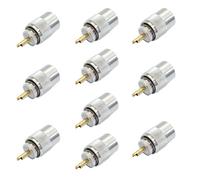Lot de 10 connecteurs PL259 PNI pour câble RG58, broche centrale dorée 9 mm