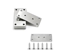 Lot de 10 connecteurs plats en acier inoxydable, plaque perforée, tôle perforée, connecteur en bois, plaque en métal, angle plat, plaque de connexion pour connecteur de poutre, plaque de montage (80 ×