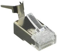 Lot de 10 connecteurs RJ45 8 Broches pour câble jusqu'à 1,5 mm2 Cat 5E, 6, 6A et 7 avec Adaptateur pour câble Solide ou Flexible
