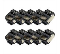 Lot de 10 connecteurs RJ45 spéciaux 8P8C à corps court, modulaires, mâles avec sh