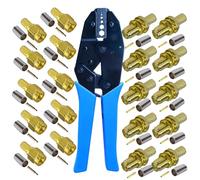 Lot de 10 connecteurs SMA mâle vers femelle et outil de sertissage coaxial pour câble d'extension d'antenne wifi SMA BNC RG58