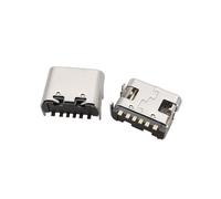 Lot de 10 connecteurs USB type C à 6 broches femelles, placement SMT SMD for PCB, port de charge DIY
