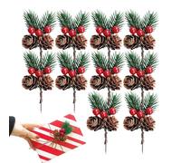 Lot de 10 Conseils de Noël - Décorations de Branche Artificielle, Branches de Couronne de Vacances pour guirlandes, centres de Table, Manteau, Vase, Arrangements d'escalier, de la Maison