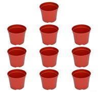 Lot de 10 conteneurs de plantes en plastique pour la maison, le jardin, la serre, avec système de gestion du flux d'air et de l'eau par injection Noir (B115#)