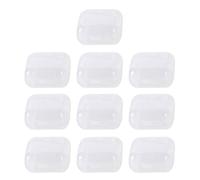 Lot de 10 conteneurs de rangement en plastique pour perles - Mini boîte carrée transparente avec couvercle pour bouchons d'oreilles, pilules, bijoux, matériel - Mini boîte de rangement transparente