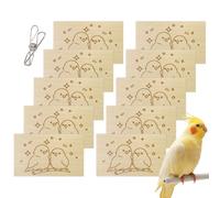 Lot de 10 copeaux de bois interactifs naturels pour petits oiseaux pour conure | pour s'entraîner à la recherche de nourriture, ennui, pinson, conure, gris africain