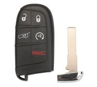 Lot de 10 coques de clé télécommande SIP22 à 2/3/4/5 boutons, compatibles avec Jeep Renegade/Compass, SUV, entrée sans clé intelligente, sans logo(5 Buttons)