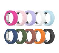 Lot de 10 coques de protection en silicone compatibles avec Oura Ring 5, résistantes aux rayures et aux chocs, en silicone doux pour la peau, protection complète pour votre bague intelligente (S-6/7/8
