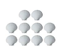 Lot de 10 coquillages blancs naturels festonnés pour projets d'artisanat uniques et créations artistiques personnalisées