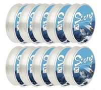 Lot de 10 cordes de pêche invisibles en nylon résistant à l'abrasion avec traînée maximale 1,8 à 4,5 kg pour une performance de pêche longue durée (1.0)