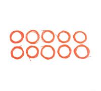 Lot de 10 cordons ronds de 2,4 mm de long pour têtes de tondeuse à gazon en polyamide compatible avec les modèles courants à tige incurvée et droite