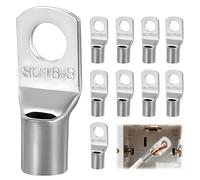 Lot De 10 Cosses Annulaires En Cuivre, Non Isolées Cosses Tubulaires 16mm² M8, Cosse à œillet Electrique Ronde Pour Câbles De Batterie De Véhicules Automobiles Motos Boîtes