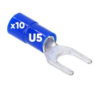 Lot de 10 cosses de câble Kalitec GKSBU5 1,5-2,5 mm² I bleu partiellement isolé I Col en PVC U5 I pour connecter des câbles ou des torons I Protège les connexions électriques I Connecteur à sertir