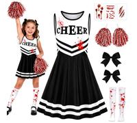 Lot de 10 costumes de pom-pom girl zombie pour fille de 10 à 12 ans
