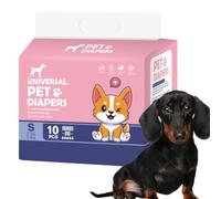 Lot de 10 couches anti-fuite, pour chiennes, ajustement confortable et sûr, appareil de toilettage pour animaux de compagnie en cas d'urine excitée