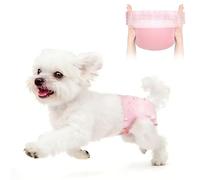 Lot de 10 couches jetables extensibles - Anti-fuites pour chats et chiennes en chaleur, incontinence et dressage (S, rose)