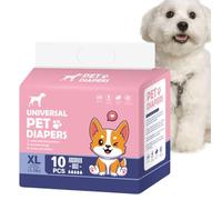 Lot de 10 couches menstruelles pour chien - Couches anti-fuite, ajustement confortable et sûr - Appareil de toilettage pour animaux de compagnie en cas d'urine excitée