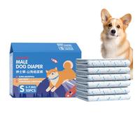Lot de 10 couches pour chien - Super absorbantes - Confortables et anti-fuite - Avec coupe élastique pour la propreté et la prévention des accidents