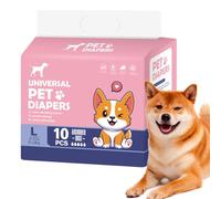 Lot de 10 couches pour chiennes, anti-fuite, ajustement confortable et sûr, appareil de toilettage pour animaux de compagnie en cas d'urine excitée