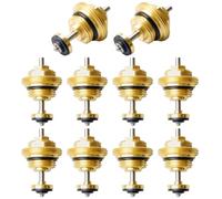 Lot de 10 coudes de valve de chauffage au sol M30 x 1,5, insert de valve pour distributeur, goupille de retour, insert de valve de boulon de retour, valve thermostatique