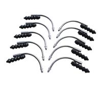 Lot de 10 coudes V-brake avec soufflet Newton 90° Gris
