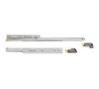 Emuca Lot de 10 jeux de Coulisses invisibles tiroirs Argent, à sortie totale, avec fermeture à amortie, profondeur 440mm,