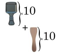 Lot de 10 coupelles à raclette et 10 pelles en bois pour Poêlon, spatule raclette Raclette, gril, Wok AS306002, AS306003 TEFAL,