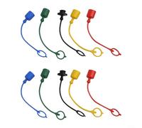 Lot de 10 coupleurs hydrauliques à connexion rapide pour interfaces filetées 1/2 offrant une protection efficace contre la poussière et les dommages environnementaux