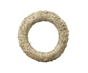Lot de 10 couronnes de paille - Diamètre : 30 cm - Forme de paille naturelle pour couronnes, décorations de porte et art floral - Fabriquée à la main pour Noël, Pâques et idées de bricolage