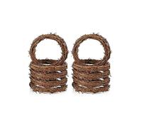 Lot de 10 couronnes en rotin naturel de 10,2 cm - Couronne de branche de vigne - Décoration pour festivals, décorations de mariage, etc