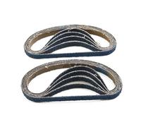 Lot de 10 courroies abrasives en corindon zircon 330 x 10 mm pour métal, bois, plastique, cuivre, polissage, meulage grain 40-120