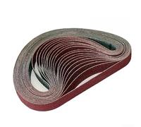 Lot de 10 courroies abrasives en oxyde d'aluminium pour outils de ponceuse, grain 40-120 pour ponçage du bois et du métal (grain 120) - 30 mm x 533 mm