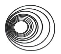 Lot de 10 courroies rondes en caoutchouc de 1/1,5 mm pour réparation de magnétoscope à cassette, tailles 80 à 130 mm