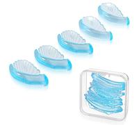 Lot de 10 coussinets de lifting pour cils - 5 tailles - En silicone autocollant - Réutilisables - Manufacture des yeux - Pour toutes les formes d'yeux - Bleu