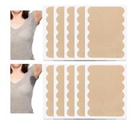 Lot de 10 coussinets de transpiration pour aisselles en tissu élastique 8,7 x 6,2 cm | Bloque les odeurs absorbantes | Bouclier pour la protection des vêtements pour rester frais et secs au travail et