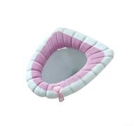 Lot de 10 coussinets doux et épais pour siège de toilette, extensibles, lavables en tissu polyester chaud pour le confort de la salle de bain, plusieurs couleurs disponibles