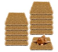 Lot de 10 coussins de nichoir pour poules, 30 x 30 cm, tapis de nids de poulet, lavables, nids d'oiseaux pratiques pour la ferme, l'arrière-cour, la ferme, le jardin