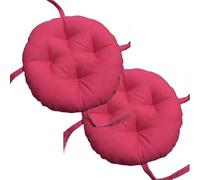Lot de 10 coussins de tabouret ronds confortables avec attaches - 55 cm - Pour intérieur et extérieur - Décoration de jardin et de cuisine - Coussins de siège doux pour un confort amélioré