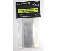 Lot de 10 couteaux réversibles HSS High Speed Steel - 75,5 x 5,5 x 1,1 - Convient pour Black & Decker DN 750 / SR 600 K/BD 75 / KW 750