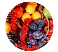 Lot de 10 couvercles à visser pour bocaux de 82 mm - Couvercle de rechange pour bocaux à confiture avec motif de prune - Couvercle Twist Off pour bocaux à confiture