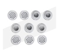 Lot de 10 couvercles d'aération ronds en acier inoxydable avec trous biseautés pour armoire, placard, salle de bain ou cuisine, plusieurs tailles de 19 mm à 53 mm, blanc